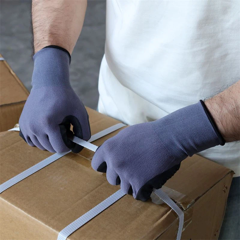 नाइट्रिल कोटेड दस्ताने