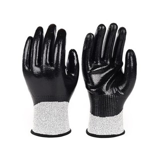 HPPE पूर्ण नाइट्राइल लेपित कट प्रतिरोधी दस्ताने